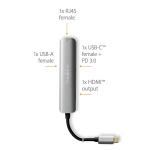 Nedis USB Multi-Port Adapter | 4-i-1 | USB 3.2 Gen 1 | USB-C™ Hann | HDMI™ Output / RJ45 Hun / USB-A Hun / USB-C™ Hunn | 5 Gbps | 0.20 m | Rund | Gull belagt | PVC | Antrasitt | Boks Nedis USB Multi-Port Adapter | 4-i-1 | USB 3.2 Gen 1 | USB-C™ Hann | HDMI™ Output / RJ45 Hun / USB-A Hun / USB-C™ Hunn | 5 Gbps | 0.20 m | Rund | Gull belagt | PVC | Antrasitt | Boks