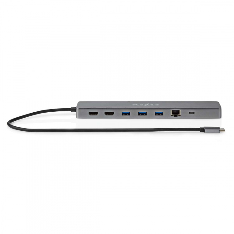 Nedis USB Multi-Port Adapter | 10-i-1 | USB 3.2 Gen 1 | USB-C™ Hann | Micro SD / RJ45 Hun / SD / 2x HDMI™ / 2x USB-C™ / 3x USB-A Hunn | 0.40 m | Rund | Gull belagt | TPE | Antrasitt | Boks Nedis USB Multi-Port Adapter | 10-i-1 | USB 3.2 Gen 1 | USB-C™ Hann | Micro SD / RJ45 Hun / SD / 2x HDMI™ / 2x USB-C™ / 3x USB-A Hunn | 0.40 m | Rund | Gull belagt | TPE | Antrasitt | Boks