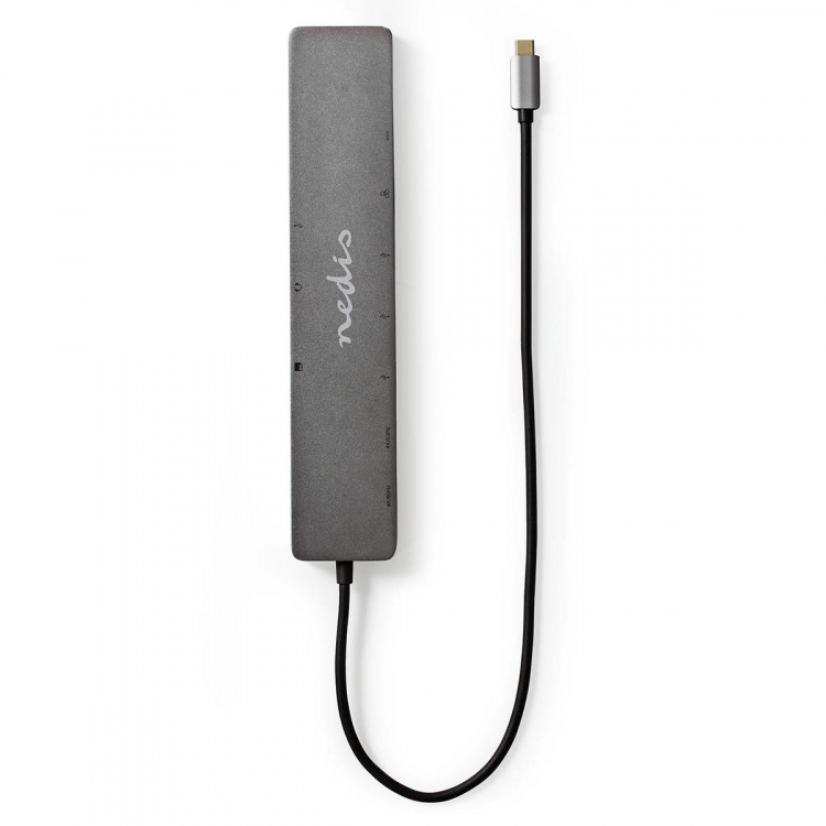 Nedis USB Multi-Port Adapter | 10-i-1 | USB 3.2 Gen 1 | USB-C™ Hann | Micro SD / RJ45 Hun / SD / 2x HDMI™ / 2x USB-C™ / 3x USB-A Hunn | 0.40 m | Rund | Gull belagt | TPE | Antrasitt | Boks Nedis USB Multi-Port Adapter | 10-i-1 | USB 3.2 Gen 1 | USB-C™ Hann | Micro SD / RJ45 Hun / SD / 2x HDMI™ / 2x USB-C™ / 3x USB-A Hunn | 0.40 m | Rund | Gull belagt | TPE | Antrasitt | Boks