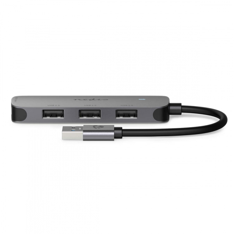 Nedis USB-hub | USB-A Male | 4x USB A Female | 4-Port port(s) | USB 2.0 / USB 3.2 Gen 1 | USB-Strøm