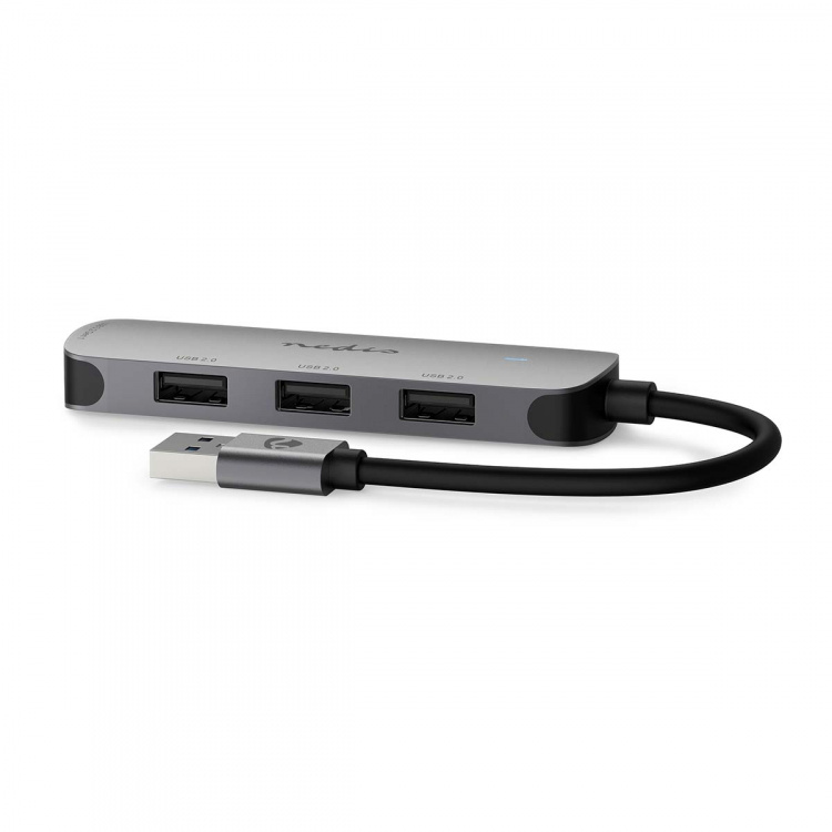 Nedis USB-hub | USB-A Male | 4x USB A Female | 4-Port port(s) | USB 2.0 / USB 3.2 Gen 1 | USB-Strøm