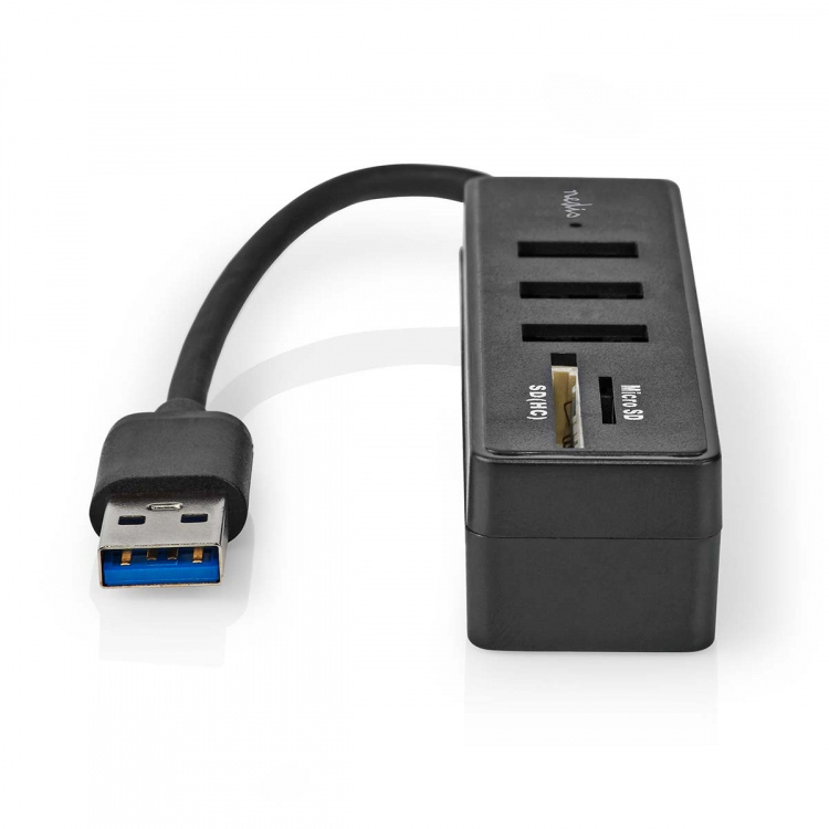 Nedis USB-hub | USB-A Male | 3x USB A Female | 5-Port port(s) | USB 3.2 Gen 1 | USB-Strøm | 5 Gbps | SD & MicroSD Nedis USB-hub | USB-A Male | 3x USB A Female | 5-Port port(s) | USB 3.2 Gen 1 | USB-Strøm | 5 Gbps | SD & MicroSD