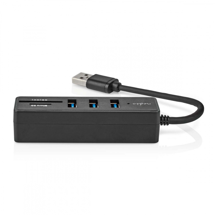 Nedis USB-hub | USB-A Male | 3x USB A Female | 5-Port port(s) | USB 3.2 Gen 1 | USB-Strøm | 5 Gbps | SD & MicroSD Nedis USB-hub | USB-A Male | 3x USB A Female | 5-Port port(s) | USB 3.2 Gen 1 | USB-Strøm | 5 Gbps | SD & MicroSD