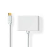 Nedis USB Multi-Port Adapter | 2-i-1 | USB 3.2 Gen 1 | USB-C™ Hann | 2x USB-A | 1000 Mbps | 0.20 m | Rund | Nikkel belagt | PVC | Hvit | Blister Nedis USB Multi-Port Adapter | 2-i-1 | USB 3.2 Gen 1 | USB-C™ Hann | 2x USB-A | 1000 Mbps | 0.20 m | Rund | Nikkel belagt | PVC | Hvit | Blister