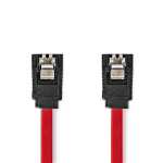 Nedis SATA kabel | 3 Gbps | SATA 7-Pin Hun | SATA 7-Pin Hun | Nikkel belagt | 0.50 m | Flatt | PVC | Rød | Boks