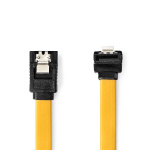 Nedis SATA kabel | 6 Gbps | SATA 7-Pin Hun | SATA 7-Pin Hun | Nikkel belagt | 0.50 m | Flatt | PVC | Gul | Boks
