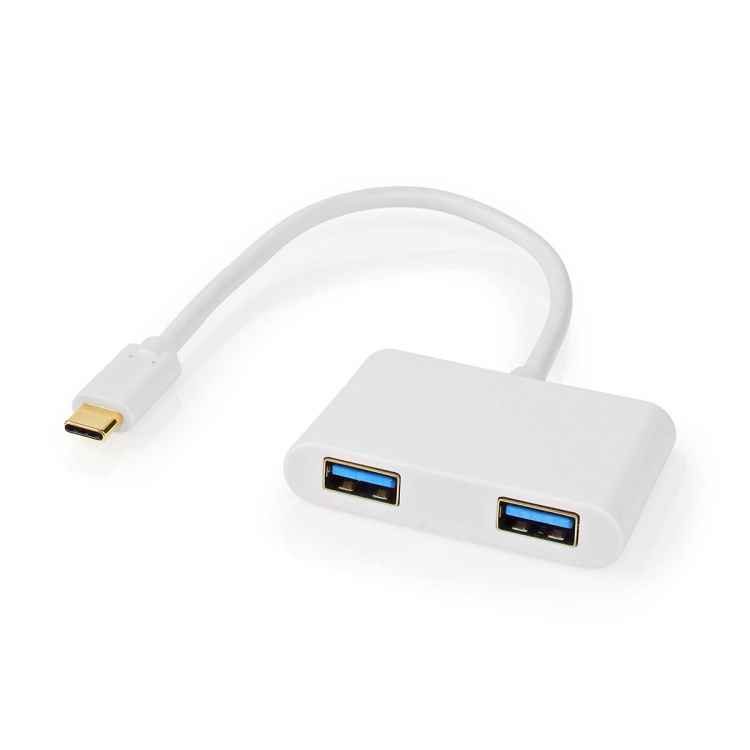 Nedis USB Multi-Port Adapter | 2-i-1 | USB 3.2 Gen 1 | USB-C™ Hann | 2x USB-A | 5 Gbps | 0.20 m | Rund | Nikkel belagt | PVC | Hvit | Plastpose Nedis USB Multi-Port Adapter | 2-i-1 | USB 3.2 Gen 1 | USB-C™ Hann | 2x USB-A | 5 Gbps | 0.20 m | Rund | Nikkel belagt | PVC | Hvit | Plastpose