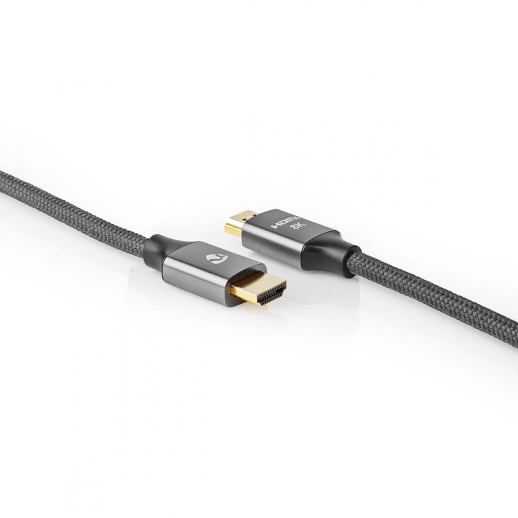 Nedis Ultra High Speed ​​HDMI ™ Cable | HDMI ™ -kontakt | HDMI ™ -kontakt | 8K@60Hz | 48 Gbps | 3.00 m | Rund | 6.7 mm | Gun Metal Grå | Deksel Vindusboks