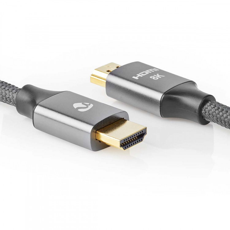 Nedis Ultra High Speed ​​HDMI ™ Cable | HDMI ™ -kontakt | HDMI ™ -kontakt | 8K@60Hz | 48 Gbps | 3.00 m | Rund | 6.7 mm | Gun Metal Grå | Deksel Vindusboks