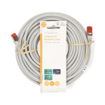 Nedis CAT6 Nettverkskabel | RJ45 Han | RJ45 Han | S/FTP | 20.0 m | Rund | LSZH | Grå | Label
