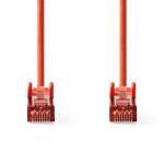 Nedis CAT6 Nettverkskabel | RJ45 Han | RJ45 Han | S/FTP | 2.00 m | Rund | LSZH | Rød | Label