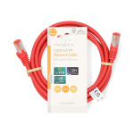 Nedis CAT6 Nettverkskabel | RJ45 Han | RJ45 Han | S/FTP | 2.00 m | Rund | LSZH | Rød | Label