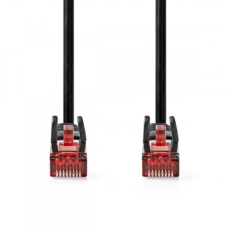 Nedis CAT6 Nettverkskabel | RJ45 Han | RJ45 Han | U/UTP | 5.00 m | Rund | PVC | Sort | Label