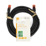 Nedis CAT6 Nettverkskabel | RJ45 Han | RJ45 Han | U/UTP | 5.00 m | Rund | PVC | Sort | Label