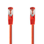 Nedis CAT6 Nettverkskabel | RJ45 Han | RJ45 Han | S/FTP | 0.25 m | Rund | LSZH | Rød | Label