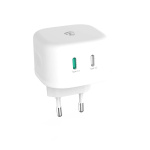 Nedis vegg lader | 45 W | GaN | PD3.0 45W | Hurtigladefunksjon | 2.25 A / 3.0 A | Antall utganger: 2 | 2x USB-C™ | Automatisk Spenning Utvalg | Hvit