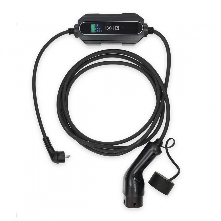 Nedis Bærbar lader for elektriske kjøretøy | AT-N05V3V3-F 3G1.5 | 1380 / 2300 / 3680 W | 6 / 8 / 10 / 13 / 16 A | 1 Phase | 5.00 m | Sort | Gaveeske