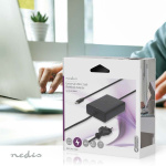 Nedis Notebook Adapter | GaN | 45 W | 5 / 9 / 12 / 15 / 20 V DC | 2.25 / 2.33 / 2.92 / 3.0 A | Brukes til: Notisbok / Smarttelefon / Tablett | Euro / Type-C (CEE 7/16)