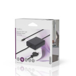 Nedis Notebook Adapter | GaN | 45 W | 5 / 9 / 12 / 15 / 20 V DC | 2.25 / 2.33 / 2.92 / 3.0 A | Brukes til: Notisbok / Smarttelefon / Tablett | Euro / Type-C (CEE 7/16)