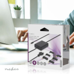 Nedis Notebook Adapter | GaN | 65 W | 5 / 9 / 12 / 15 / 20 V DC | 2.4 / 3.0 / 3.25 A | Brukes til: Notisbok / Smarttelefon / Tablett | Euro / Type-C (CEE 7/16) Nedis Notebook Adapter | GaN | 65 W | 5 / 9 / 12 / 15 / 20 V DC | 2.4 / 3.0 / 3.25 A | Brukes til: Notisbok / Smarttelefon / Tablett | Euro / Type-C (CEE 7/16)