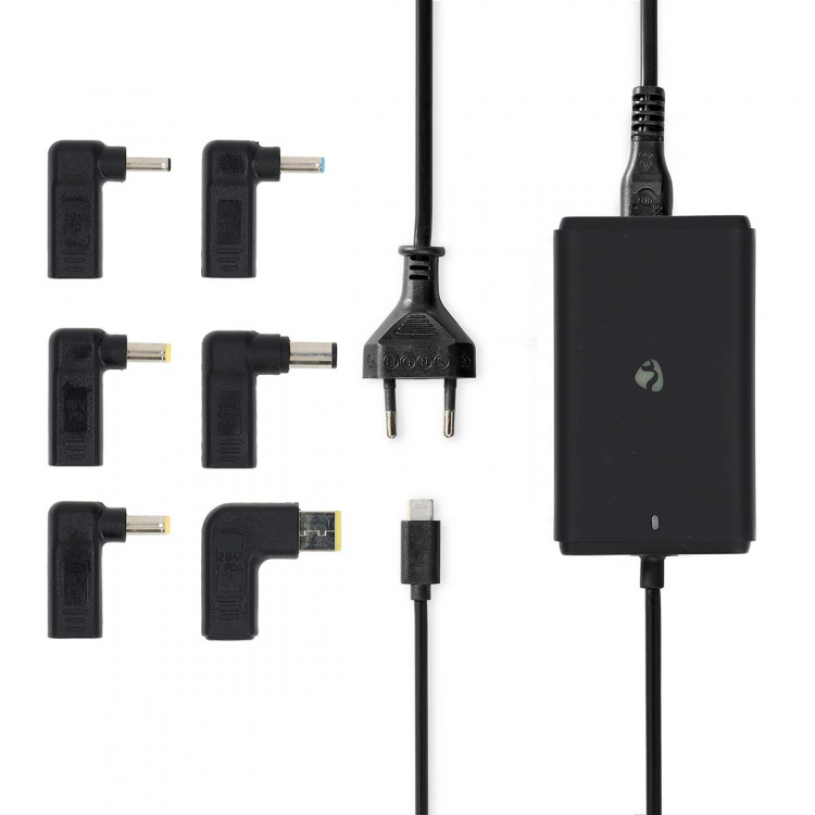 Nedis Notebook Adapter | GaN | 65 W | 5 / 9 / 12 / 15 / 20 V DC | 2.4 / 3.0 / 3.25 A | Brukes til: Notisbok / Smarttelefon / Tablett | Euro / Type-C (CEE 7/16) Nedis Notebook Adapter | GaN | 65 W | 5 / 9 / 12 / 15 / 20 V DC | 2.4 / 3.0 / 3.25 A | Brukes til: Notisbok / Smarttelefon / Tablett | Euro / Type-C (CEE 7/16)