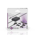 Nedis Notebook Adapter | GaN | 65 W | 5 / 9 / 12 / 15 / 20 V DC | 2.4 / 3.0 / 3.25 A | Brukes til: Notisbok / Smarttelefon / Tablett | Euro / Type-C (CEE 7/16) Nedis Notebook Adapter | GaN | 65 W | 5 / 9 / 12 / 15 / 20 V DC | 2.4 / 3.0 / 3.25 A | Brukes til: Notisbok / Smarttelefon / Tablett | Euro / Type-C (CEE 7/16)