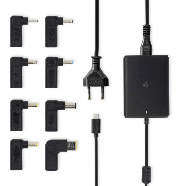 Nedis Notebook Adapter | GaN | 100 W | 5 / 9 / 12 / 15 / 20 V DC | 3.0 / 5.0 A | Brukes til: Notisbok / Smarttelefon / Tablett | Euro / Type-C (CEE 7/16) Nedis Notebook Adapter | GaN | 100 W | 5 / 9 / 12 / 15 / 20 V DC | 3.0 / 5.0 A | Brukes til: Notisbok / Smarttelefon / Tablett | Euro / Type-C (CEE 7/16)
