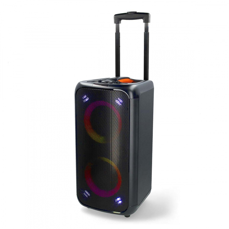 Nedis Bluetooth® Party Speaker | Maksimal batteritid: 5 timer | 240 W | Bære håndtak | Party lys | Equalizer | Oransje / Sort Nedis Bluetooth® Party Speaker | Maksimal batteritid: 5 timer | 240 W | Bære håndtak | Party lys | Equalizer | Oransje / Sort