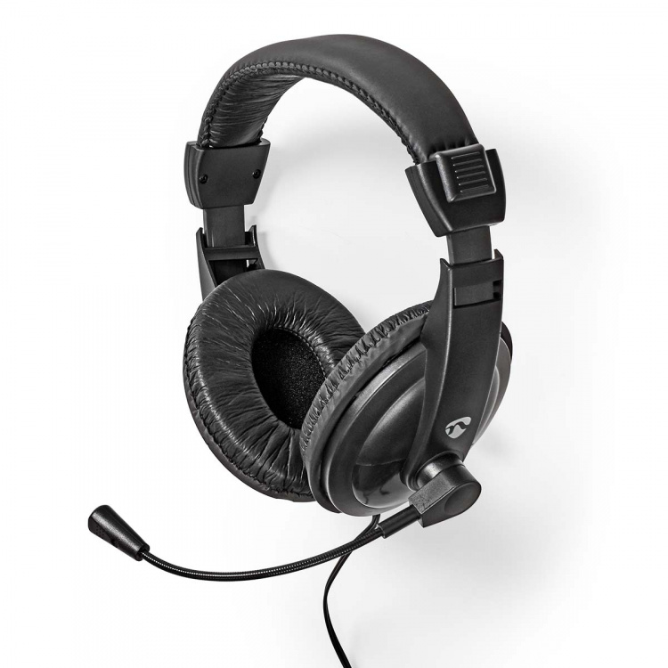 Nedis PC-hodesett | Over-Ear | Stereo | 1x 3.5 mm / 2x 3.5 mm | Fold-Away Mikrofon | Sort Nedis PC-hodesett | Over-Ear | Stereo | 1x 3.5 mm / 2x 3.5 mm | Fold-Away Mikrofon | Sort