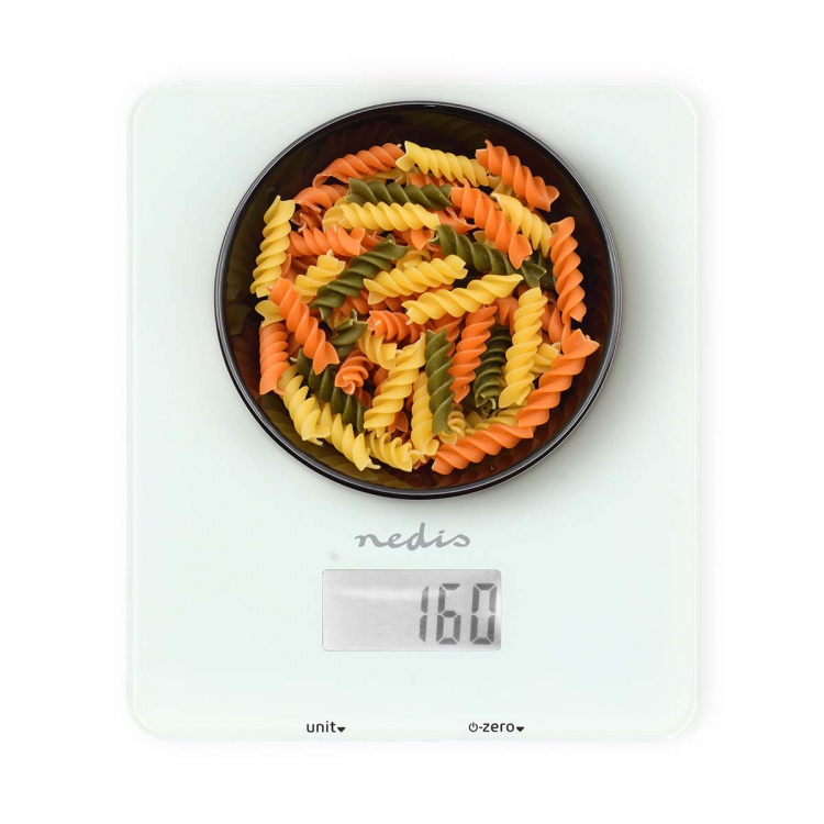 Nedis SmartLife kjøkkenvekt | Bluetooth® | Glass / Plast | Hvit Nedis SmartLife kjøkkenvekt | Bluetooth® | Glass / Plast | Hvit
