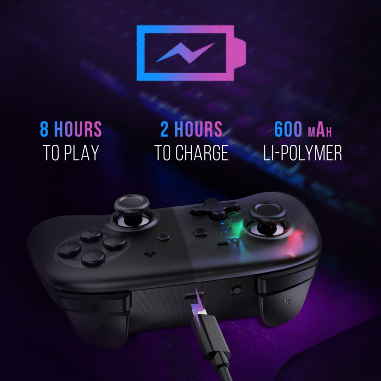 Oniverse OniPad Blackstar trådløs spillkontroller, svart, Switch