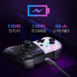 Oniverse OniPad Whitestar trådløs spillkontroller, hvit, Switch