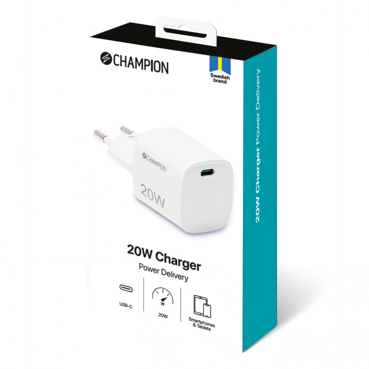 Champion Lader 20W PD hvit