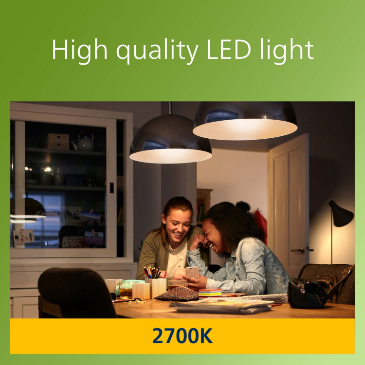 Philips LED E27 Normal 5,2W (75W) Klar 1095lm 2700K Energiklasse A Philips LED E27 Normal 5,2W (75W) Klar 1095lm 2700K Energiklasse A