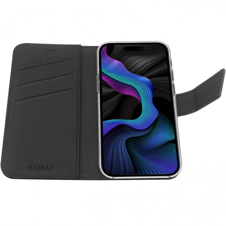 Celly Wally Wallet Wallet-etui Galaxy S23 FE Svart