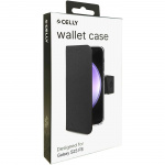 Celly Wally Wallet Wallet-etui Galaxy S23 FE Svart