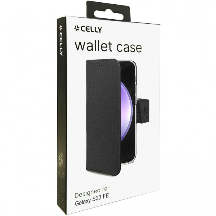 Celly Wally Wallet Wallet-etui Galaxy S23 FE Svart