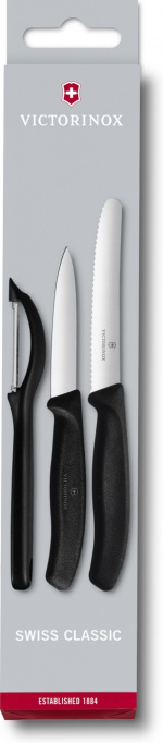 Victorinox sett med skrellerkniver, 3 deler Victorinox sett med skrellerkniver, 3 deler