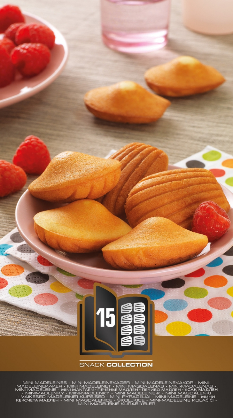 Tefal Snack Collection bakebrett: 15 Madeleines