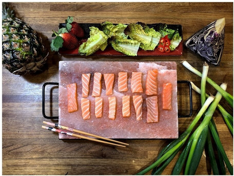 SATAKE Himalayasaltstein og fat, 30 x 20 cm