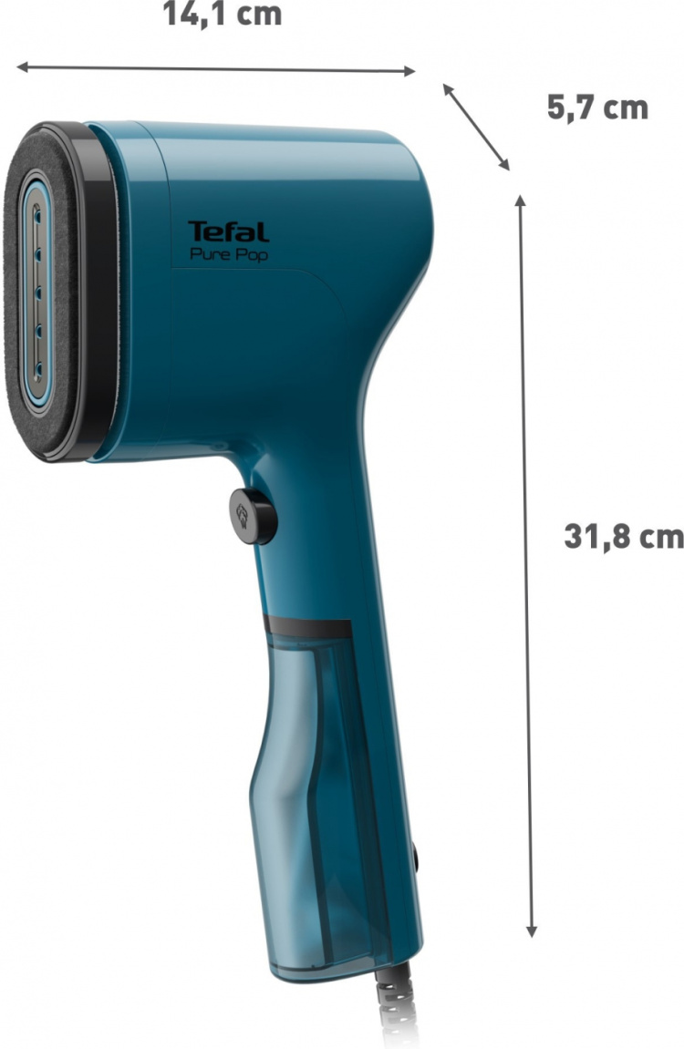 Tefal Pure Pop tekstildamper, blå