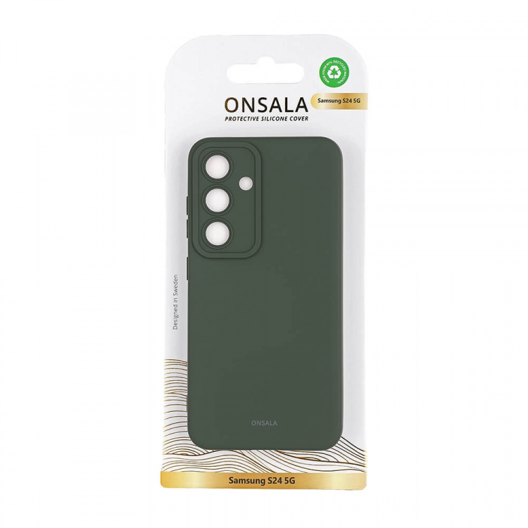 Onsala Mobildeksel Silikon Olive Green - Samsung S24 5G Onsala Mobildeksel Silikon Olive Green - Samsung S24 5G