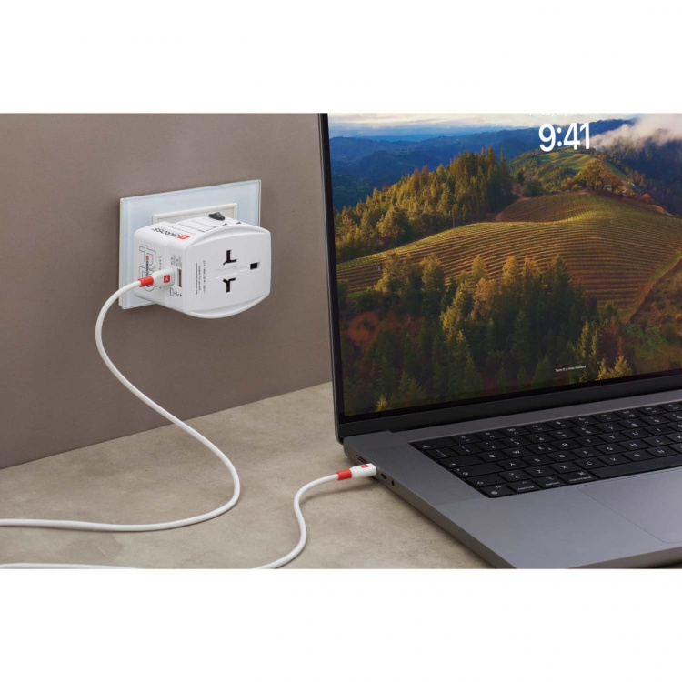 SKROSS Verdensadapter MUV USB AC65PD 1xUSB-C PD + 1xUSB-A 65W SKROSS Verdensadapter MUV USB AC65PD 1xUSB-C PD + 1xUSB-A 65W