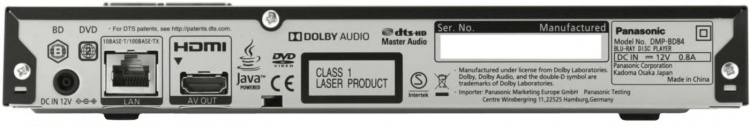 Panasonic DMP-BD84EG-K Blu-ray-spiller