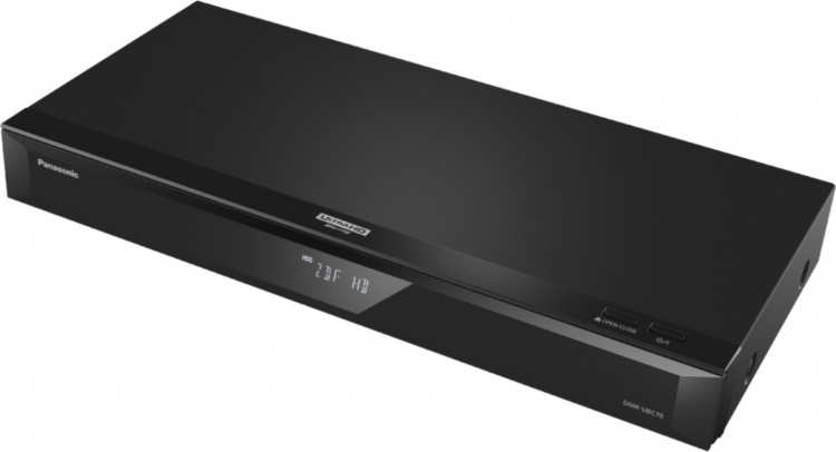 Panasonic DMR-UBC70EGK 4K UHD Blu-ray-spiller med oppskalering og 500 GB HD-digitalbox, svart
