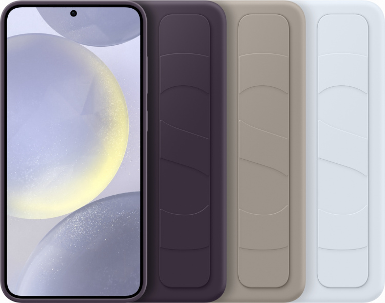 Samsung Galaxy S24+ Stående Grip-etui, mørk lilla