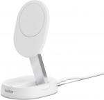 Belkin BoostCharge Pro sammenleggbar Qi2-ladeplate, hvit Belkin BoostCharge Pro sammenleggbar Qi2-ladeplate, hvit