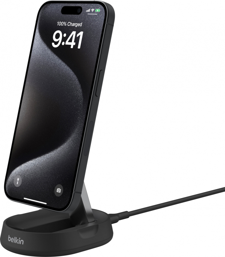 Belkin BoostCharge Pro sammenleggbar Qi2-ladestasjon, svart Belkin BoostCharge Pro sammenleggbar Qi2-ladestasjon, svart