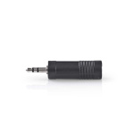 Nedis Stereo Audio Adapter | 3.5 mm Han | 6.35 mm Hun | Nikkel belagt | Rett | ABS | Sort | 1 stk. | Boks