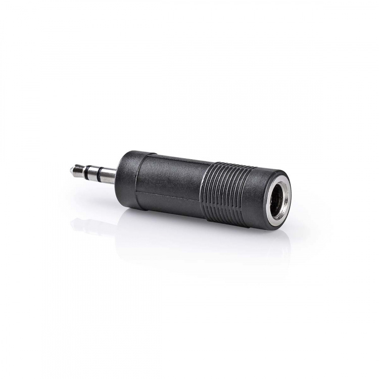 Nedis Stereo Audio Adapter | 3.5 mm Han | 6.35 mm Hun | Nikkel belagt | Rett | ABS | Sort | 1 stk. | Boks